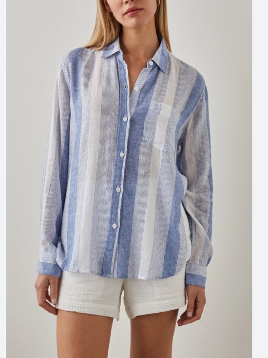 Rails Tops - Rails Charli Shirt Linen Blend - Nevis Stripe